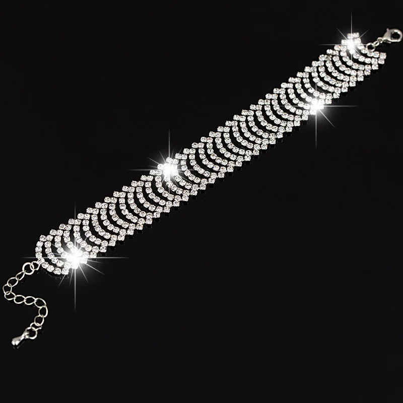 New Rhinestone Crystal Bracelets For Women Fashion Silver color Bracelets & Bangles Bridal Wedding Jewelry
New Rhinestone Crystal Bracelets For Women Fashion Silver color Bracelets & Bangles Bridal Wedding Jewelry