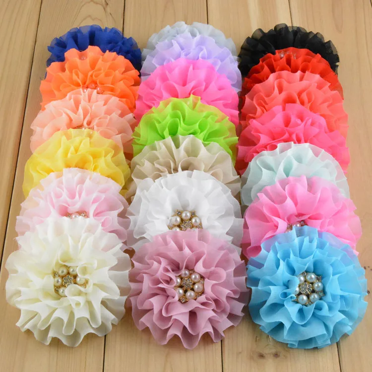 Yundfly 5PCS fabric flower with stone for newborn baby girl hairband headbands chiffon flower for children hair accessories
Yundfly 5PCS fabric flower with stone for newborn baby girl hairband headbands chiffon flower for children hair accessories