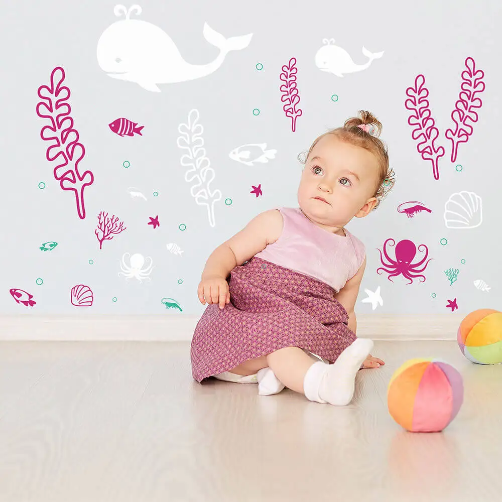 Sea World Wall Decal Deep Ocean World Nursery Wall Sticker For Kid's Room Wall Decor Sea Grass Starfish WallPaper 739N
Sea World Wall Decal Deep Ocean World Nursery Wall Sticker For Kid's Room Wall Decor Sea Grass Starfish WallPaper 739N