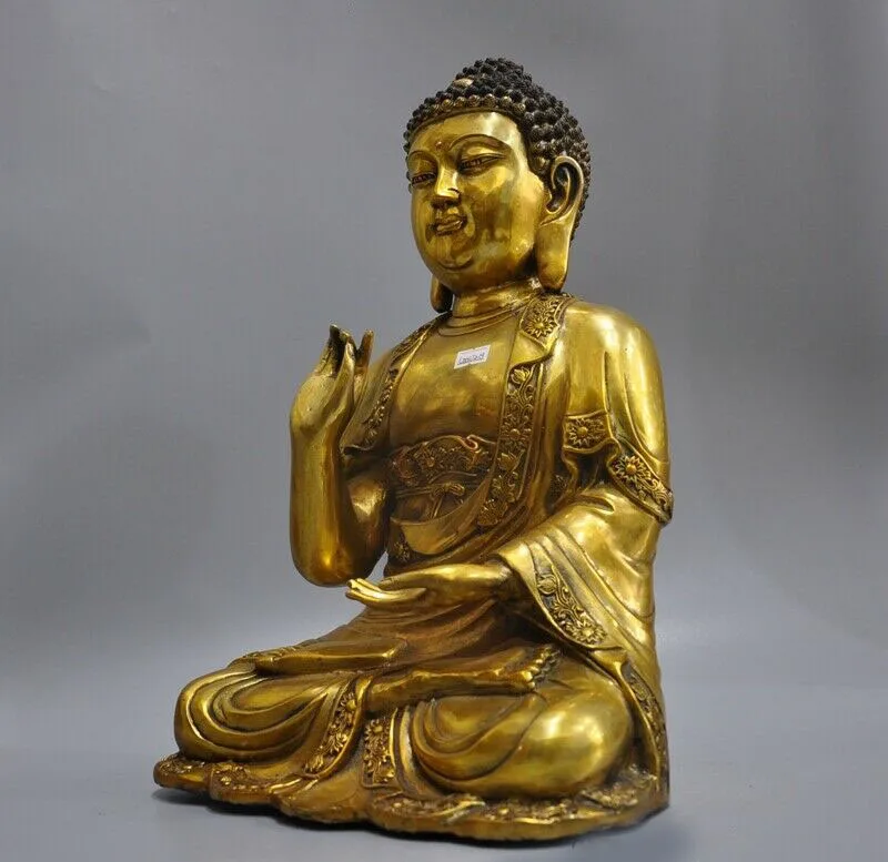16"China Buddhism bronze copper Amitabha Rulai Tathagata Sakyamuni Buddha statue
16"China Buddhism bronze copper Amitabha Rulai Tathagata Sakyamuni Buddha statue