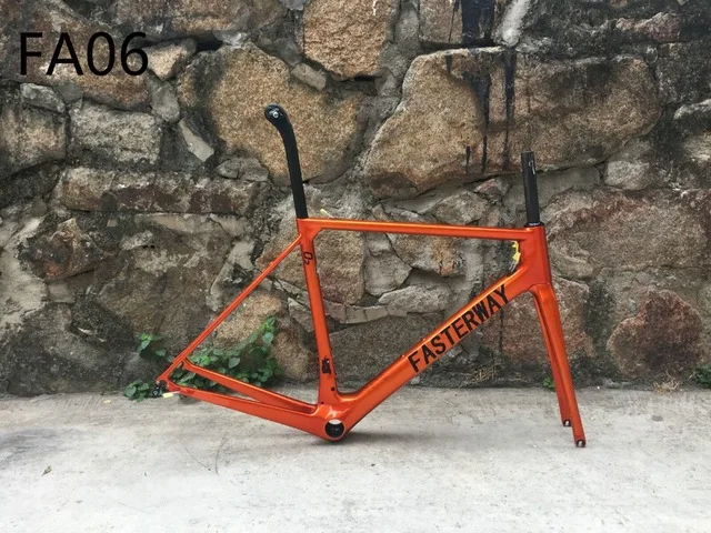 T1000 2019 FASTERWAY O2 сгоревшая оранжевая блестящая карбоновая дорожная Рама: рама +