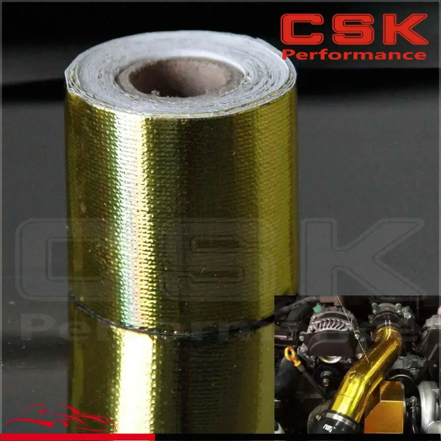 2"x15" Roll Self Adhesive Reflective Gold High Temperature Heat Shield Wrap Tape gold
2"x15" Roll Self Adhesive Reflective Gold High Temperature Heat Shield Wrap Tape gold