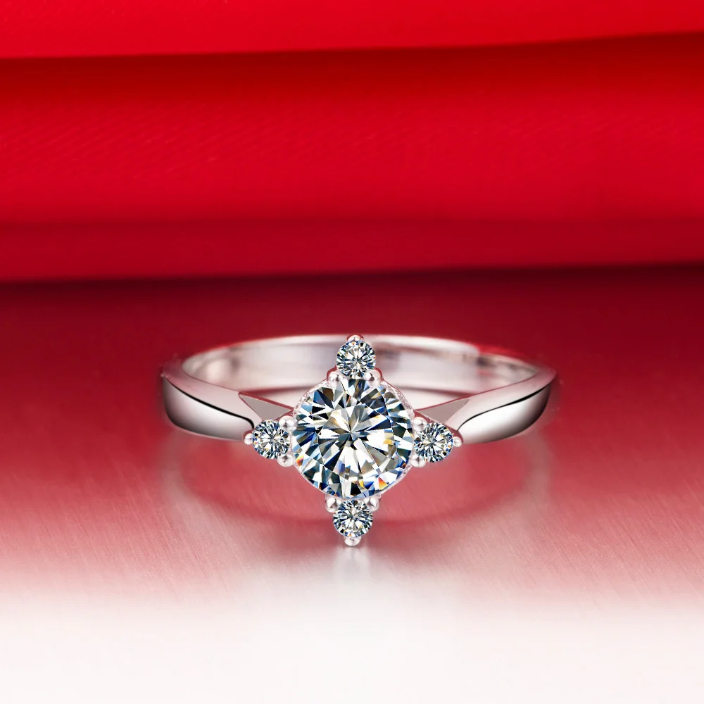 Classic 0.6Ct Customized Moissanite Ring Solid 18K 750 White Gold Ring for Women TestPositive Moissanite
Classic 0.6Ct Customized Moissanite Ring Solid 18K 750 White Gold Ring for Women TestPositive Moissanite