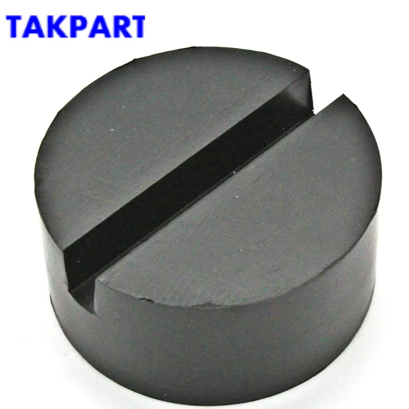 

TAKPART Black Durable Heavy Duty Dasket DIY Car SUV Slotted Frame Rail Hydraulic Floor Jack Disk Rubber Pad Chassis Hold Up