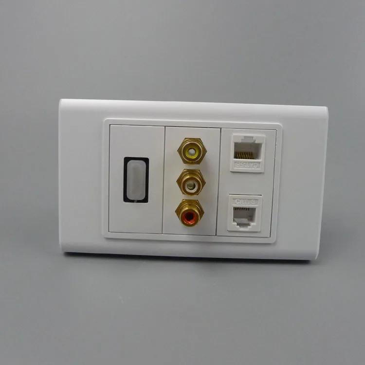 120 тип настенной пластины с 1 X RJ11 1 X RJ45 1 X HDMI 1 X 3RCA настенная пластина
120 тип настенной пластины с 1 X RJ11 1 X RJ45 1 X HDMI 1 X 3RCA настенная пластина