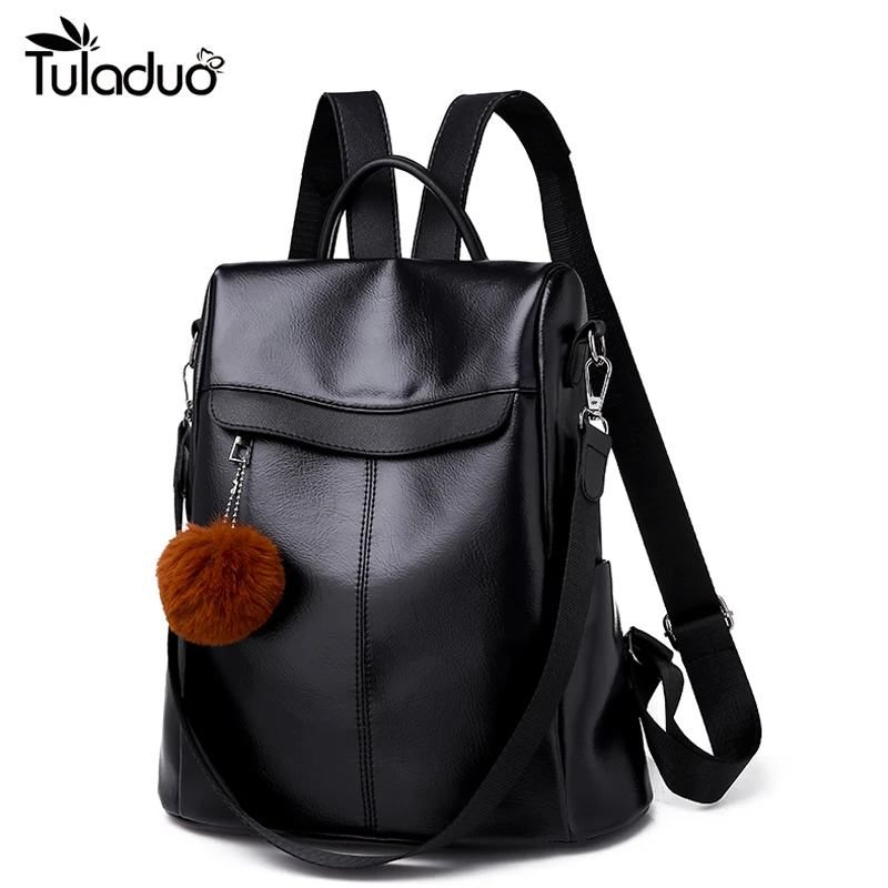 Pu Leather Women Zipper Backpack School Bags For Korean Teenager Girls Shoulder Bag Soft Backapcks Plush Ball Travel Rucksack
Pu Leather Women Zipper Backpack School Bags For Korean Teenager Girls Shoulder Bag Soft Backapcks Plush Ball Travel Rucksack