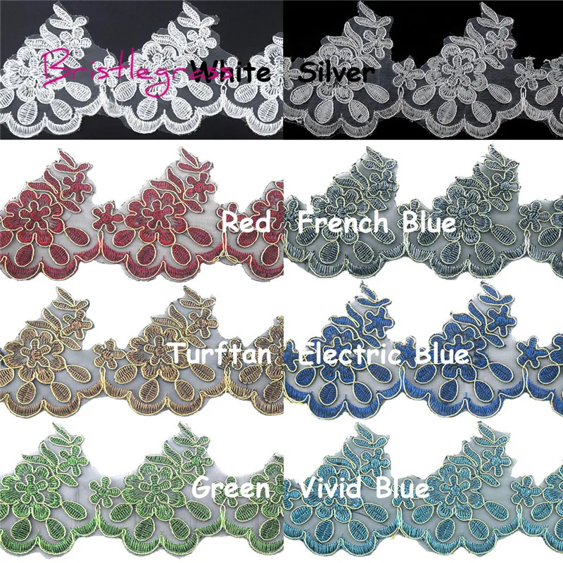 BRISTLEGRASS 1 Yard Classic Embroidered Flower Vine Tulle Mesh Lace Trims Applique Patch Bridal Wedding Dress Costume DIY Sewing
BRISTLEGRASS 1 Yard Classic Embroidered Flower Vine Tulle Mesh Lace Trims Applique Patch Bridal Wedding Dress Costume DIY Sewing