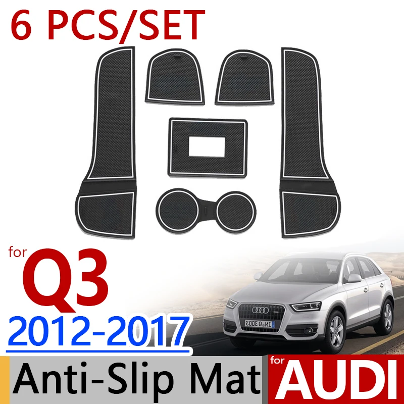 Противоскользящий резиновый коврик для двери Audi Q3 8U 2012 2013 2014 2015 2016 2017 2018 Sline S Line SQ3