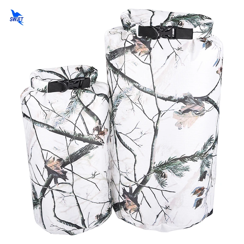 8L/15L Protable Waterproof 210T Polyester Taffeta Dry Bag Snow Camo Print Storage Pouch for Swimming Canoe Kayak Rafting Beach
8L/15L Protable Waterproof 210T Polyester Taffeta Dry Bag Snow Camo Print Storage Pouch for Swimming Canoe Kayak Rafting Beach