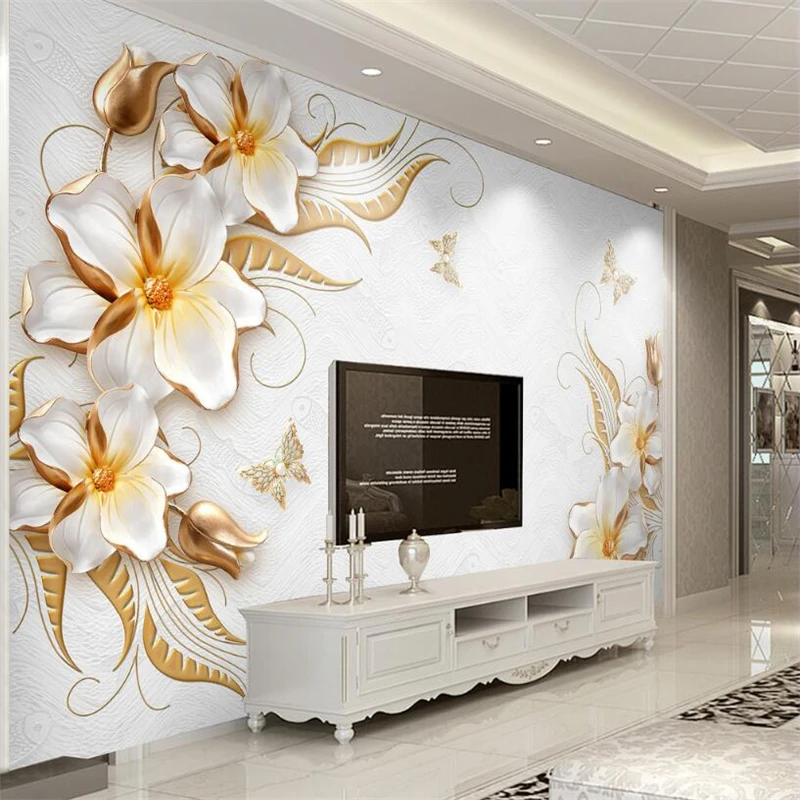 Beibehang 3D Wallpaper Living Room Bedroom Mural Gold High Level Embossed Diamond Flower Jewelry Background papel de parede
Beibehang 3D Wallpaper Living Room Bedroom Mural Gold High Level Embossed Diamond Flower Jewelry Background papel de parede
