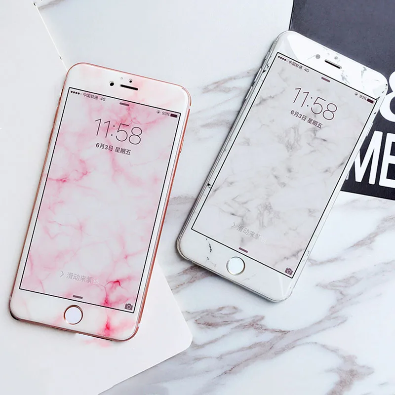 Крутой мраморный узор закаленное стекло для защиты экрана iPhone 8 Plus 6 6s plus 7 7plus
