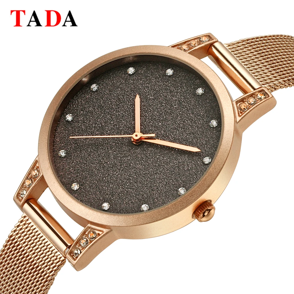 Tada Brand Watches Charm Rose Gold Stainless Steel Ladies Fashion Crystal Minimalist Quartz Waterproof Women Watch montre femme
Tada Brand Watches Charm Rose Gold Stainless Steel Ladies Fashion Crystal Minimalist Quartz Waterproof Women Watch montre femme