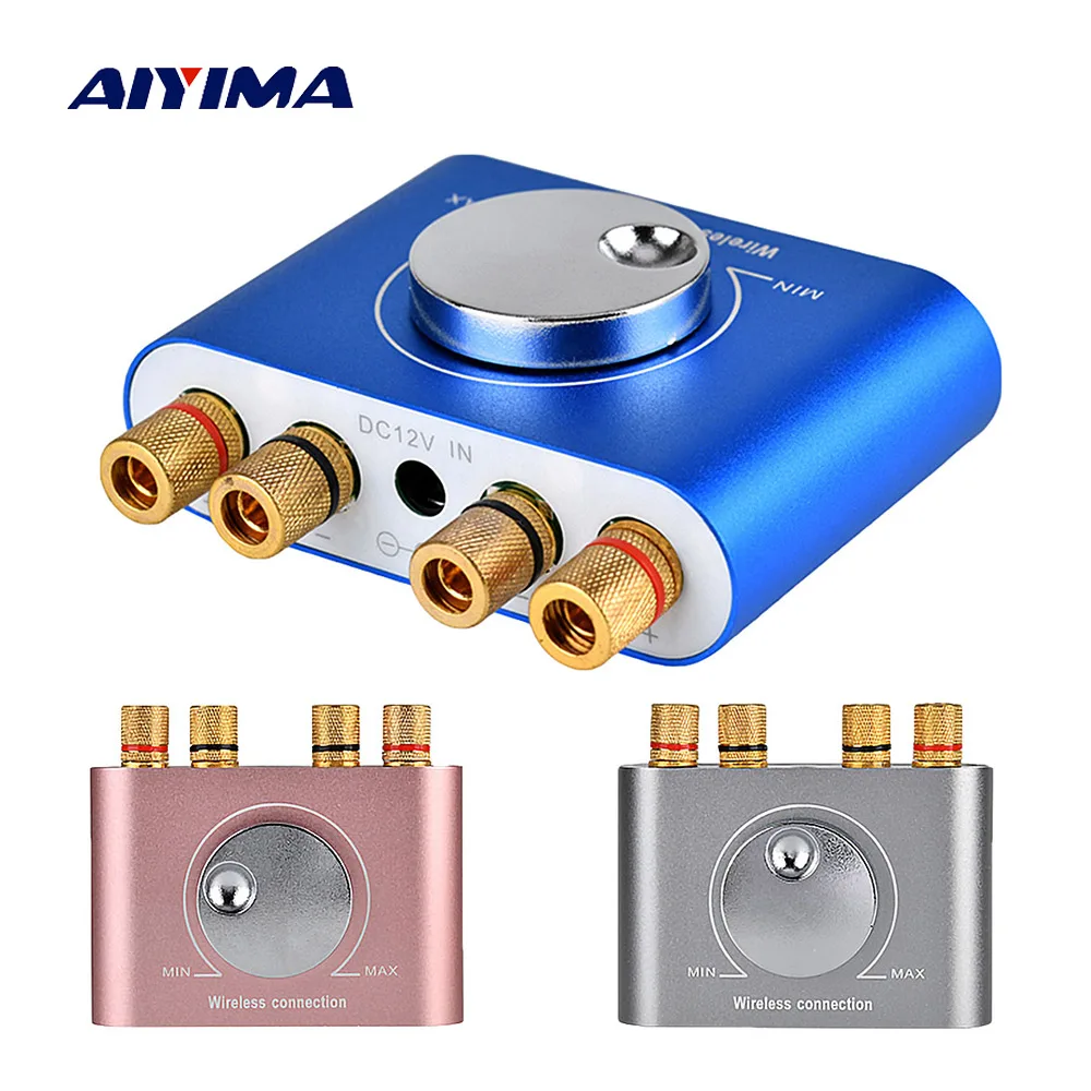 AIYIMA Bluetooth 4 2 усилитель Hi Fi стерео 0 канальный мини настольный аудио цифровой 60 Вт *