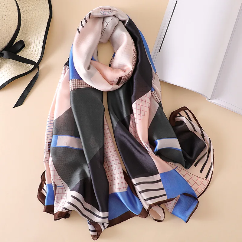 2018 new scarf female spring and autumn Scarf women's wild summer sunscreen shawl beach towel fashion silk scarf gift 90x180
2018 new scarf female spring and autumn Scarf women's wild summer sunscreen shawl beach towel fashion silk scarf gift 90x180
