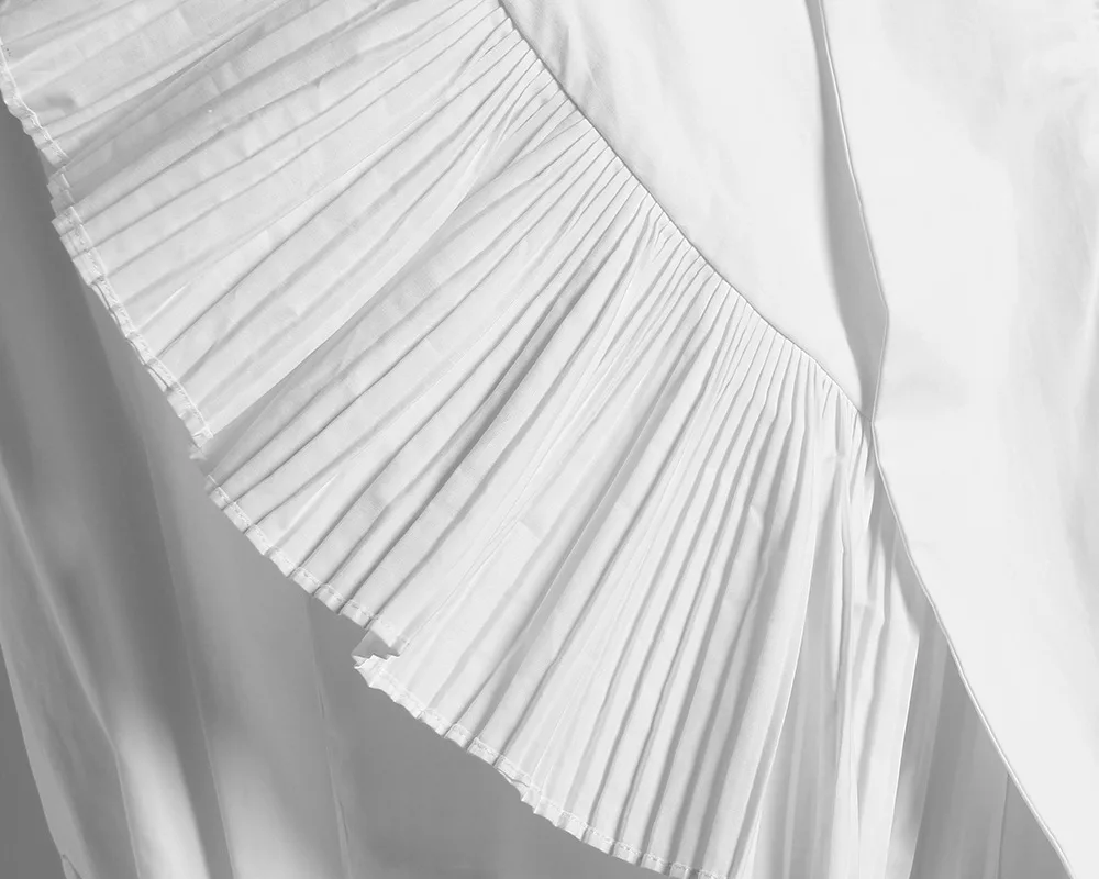 Women's Shirt 2019 Spring New Chic Accent Exaggerated Fine Pleated Design Cotton White Office Lady Blouse Korean
Women's Shirt 2019 Spring New Chic Accent Exaggerated Fine Pleated Design Cotton White Office Lady Blouse Korean