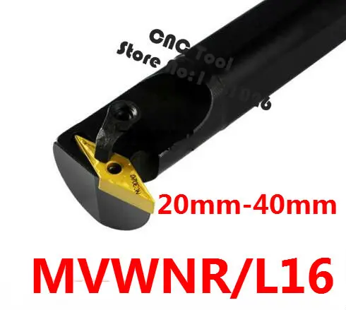 Angle 72.5 1PCS S20R-MVWNR16 S25S-MVWNR16 S32T-MVWNR16 S40T-MVWNR16 MVWNL16 20mm 25mm 32mm 40mm the CNC Turning Lathe tools
Angle 72.5 1PCS S20R-MVWNR16 S25S-MVWNR16 S32T-MVWNR16 S40T-MVWNR16 MVWNL16 20mm 25mm 32mm 40mm the CNC Turning Lathe tools