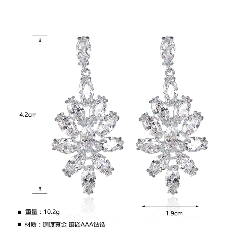XOWSHINE Clear Plant Hanging Earrings for Women Charming CZ Female Flower Ear Pendant White 1 Pendientes Pusety Aros
XOWSHINE Clear Plant Hanging Earrings for Women Charming CZ Female Flower Ear Pendant White 1 Pendientes Pusety Aros