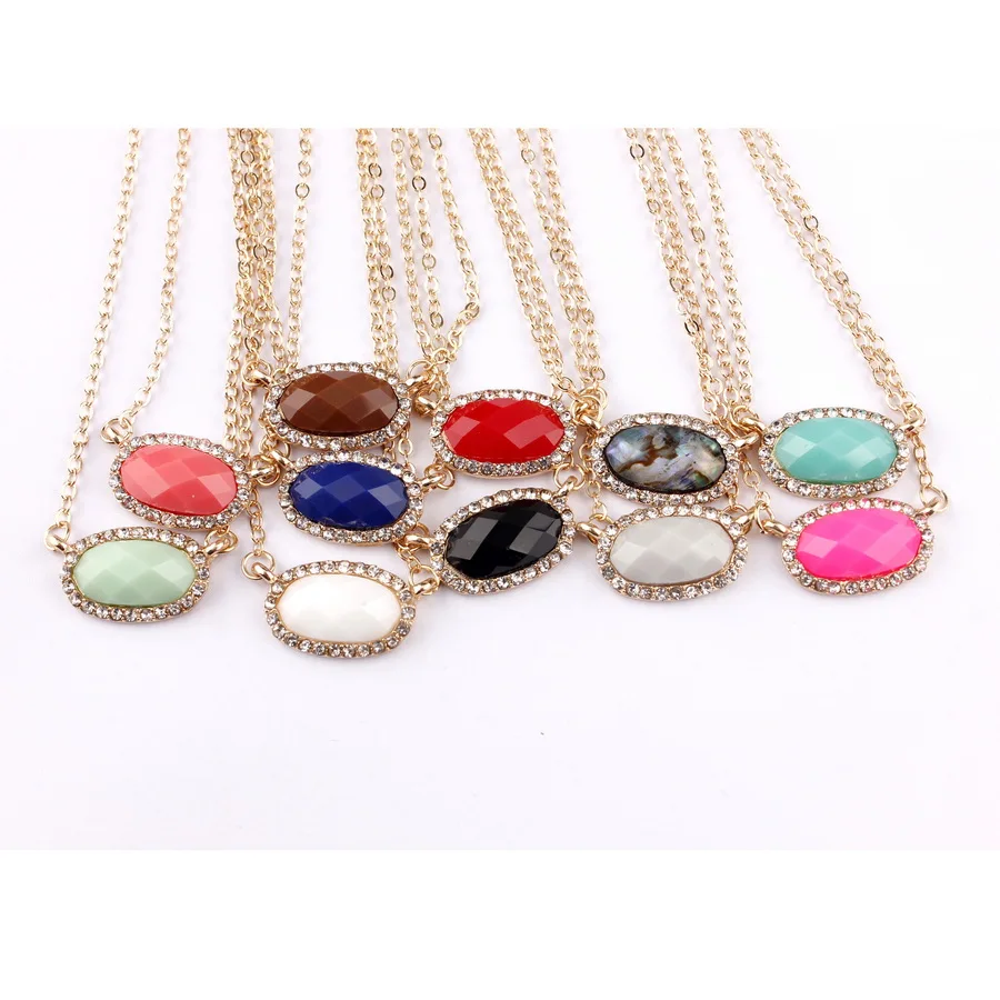 Fashion Trendy Women Jewelry Pave Crystals Oval Abalone Shell Resin Stone Short Chain Chokers Pendants Statement Necklaces
Fashion Trendy Women Jewelry Pave Crystals Oval Abalone Shell Resin Stone Short Chain Chokers Pendants Statement Necklaces