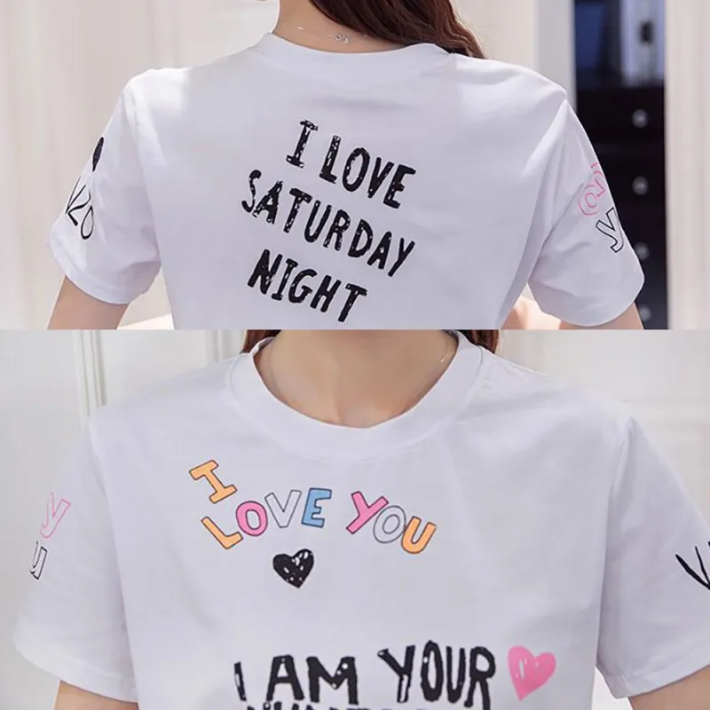 Women Sweet Two Piece Set Summer Letter Printed O-Neck Short Sleeve T-shirts Tees + Mesh Mid-Calf Skirt 2pcs Set hot sale
Women Sweet Two Piece Set Summer Letter Printed O-Neck Short Sleeve T-shirts Tees + Mesh Mid-Calf Skirt 2pcs Set hot sale