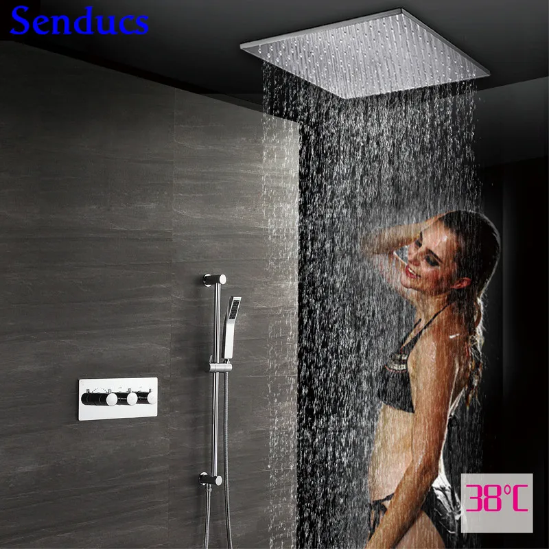 Senducs Thermostatic Shower Set with Quality Brass Bathroom Constant Temperature Shower System Classic Concealed Shower Set
Senducs Thermostatic Shower Set with Quality Brass Bathroom Constant Temperature Shower System Classic Concealed Shower Set