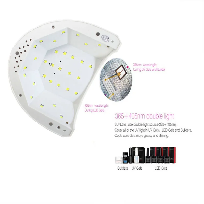 SunOne 48W UV Lamp Nail Polish Dryer LED White Light 5S 30S 60S Drying Fingernail&Toenail Gel Curing Nail New Art Dryer Manicure
SunOne 48W UV Lamp Nail Polish Dryer LED White Light 5S 30S 60S Drying Fingernail&Toenail Gel Curing Nail New Art Dryer Manicure