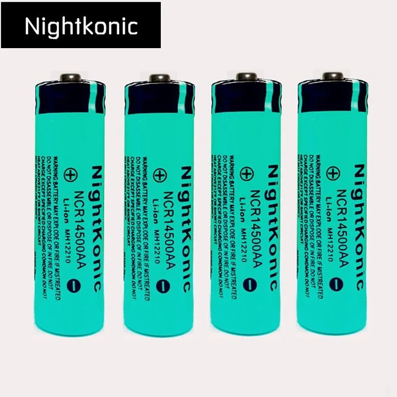 4 шт./лот 14500 аккумуляторная батарея 3 7 В литий ионная для фонарика|rechargeable battery|battery