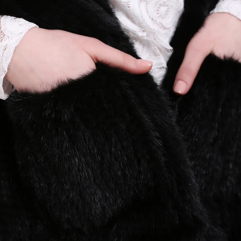 2019 роскошные женские шарфы Wucifo из натурального меха норки с кисточками