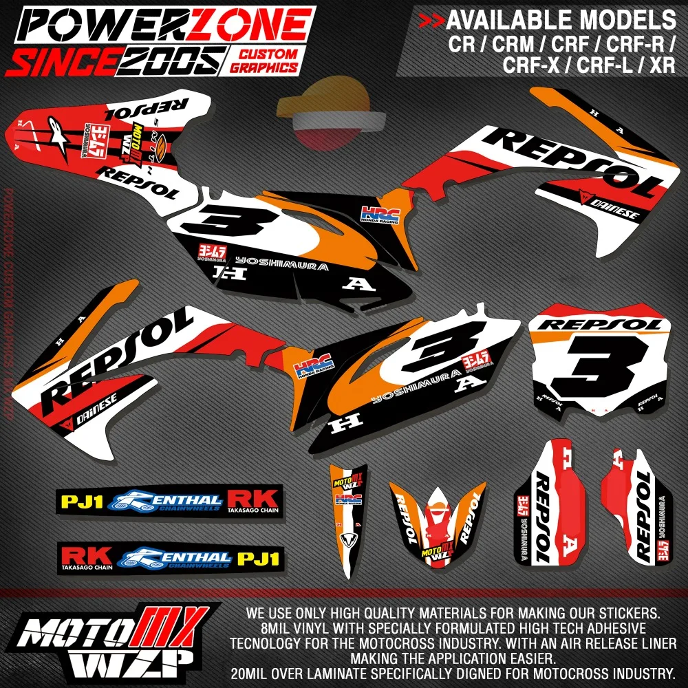 PowerZone Team Graphics Backgrounds Decals Custom Stickers Italy Style For HONDA CRF 250 450 H87732258201
PowerZone Team Graphics Backgrounds Decals Custom Stickers Italy Style For HONDA CRF 250 450 H87732258201