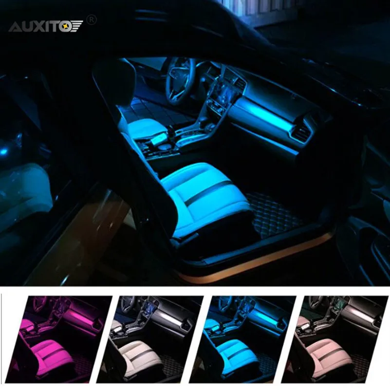 AUXITO 2x автомобильный внутренний купольный светильник Festoon 12V 5050 SMD светодиодный RGB