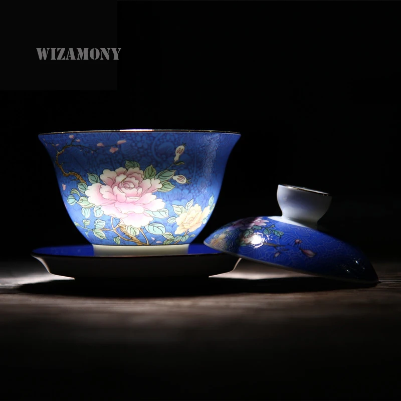 Promotion!!!1PCS WIZAMONY Chinese Jingdezhen 110ml Tea Cup Traditional Design Flower Gaiwan Teapot Teacup Teaset High Quality
Promotion!!!1PCS WIZAMONY Chinese Jingdezhen 110ml Tea Cup Traditional Design Flower Gaiwan Teapot Teacup Teaset High Quality