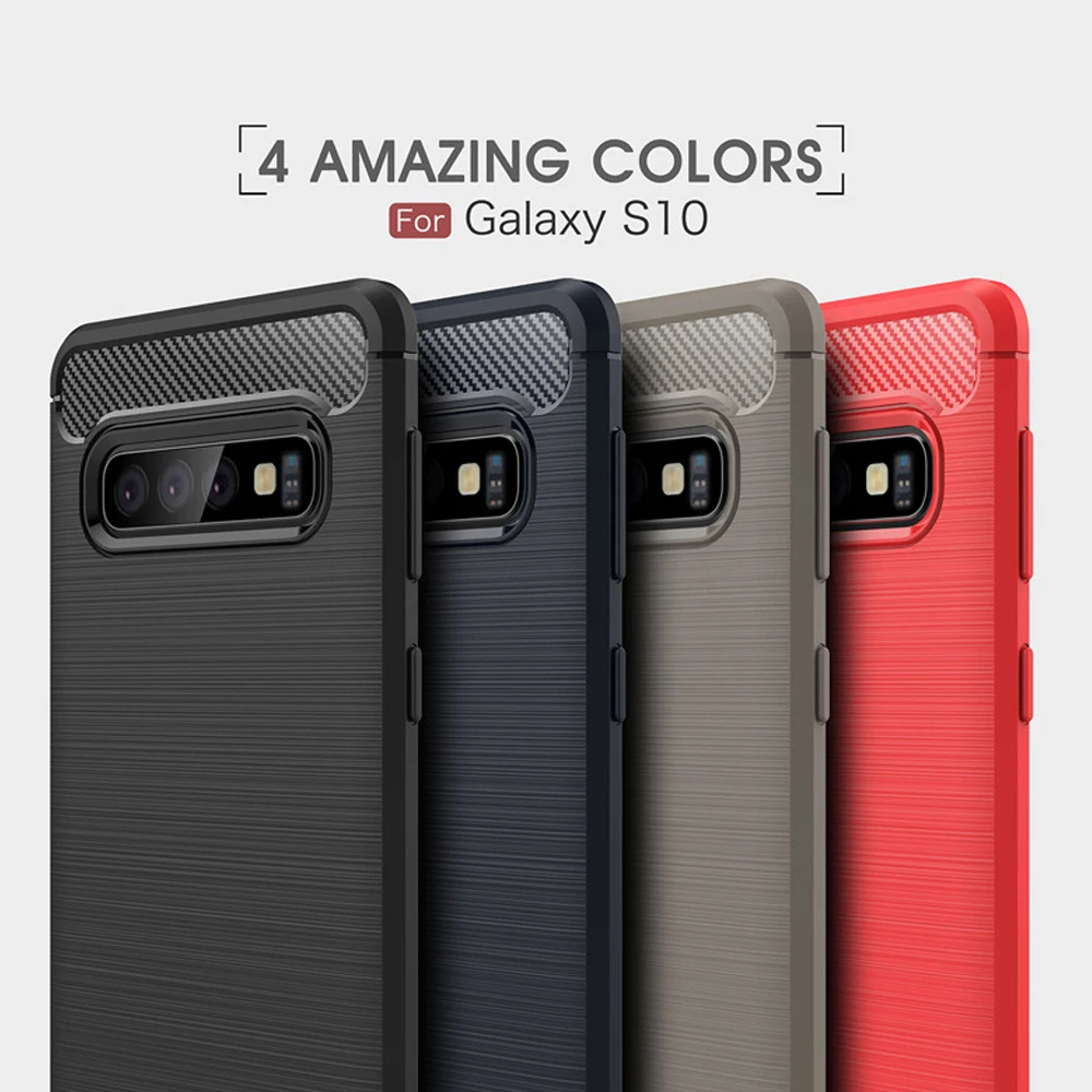 IPAKY Carbon Fiber TPU Phone case For Samsung Galaxy S10 /S10 lite Soft Silicone Brushed Texture Protective Cover Case S10 Cases
IPAKY Carbon Fiber TPU Phone case For Samsung Galaxy S10 /S10 lite Soft Silicone Brushed Texture Protective Cover Case S10 Cases