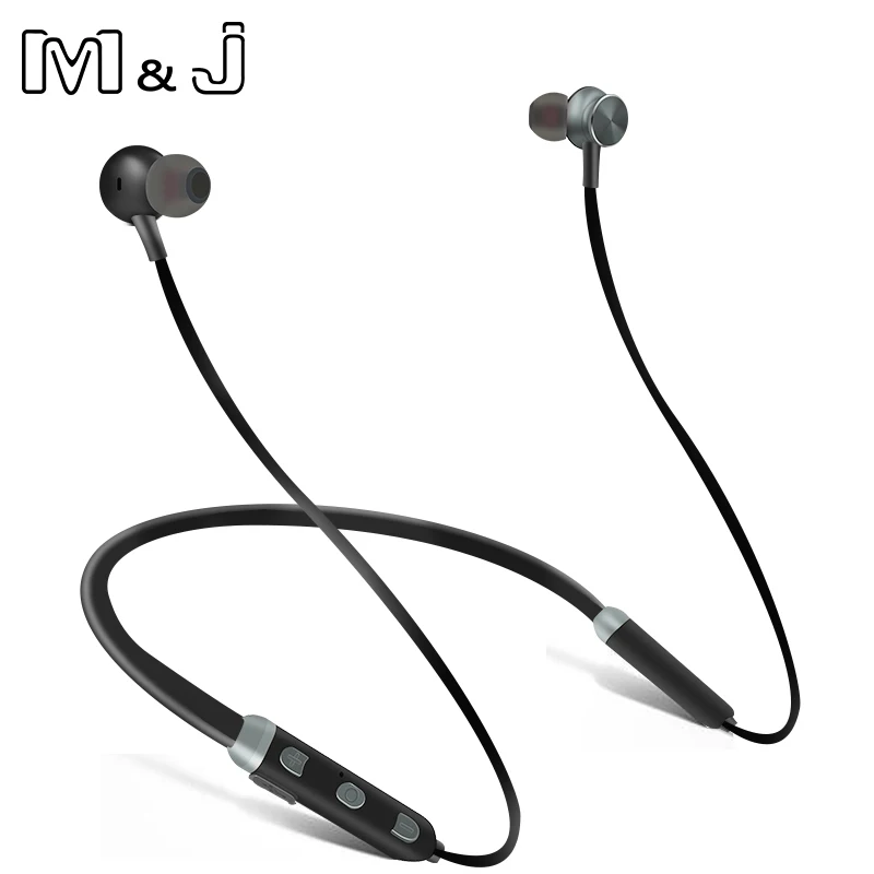 Спортивные Bluetooth наушники M & J F02 беспроводные гарнитура стерео Магнитная для