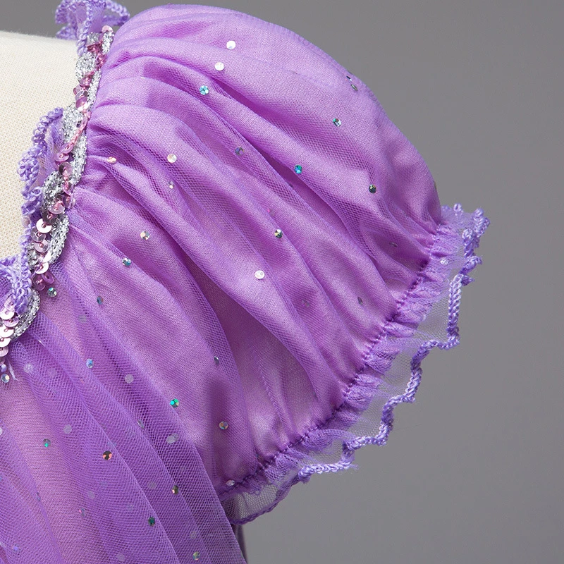 2017 летние платья принцессы Софии для девочек детское фиолетовое длинное