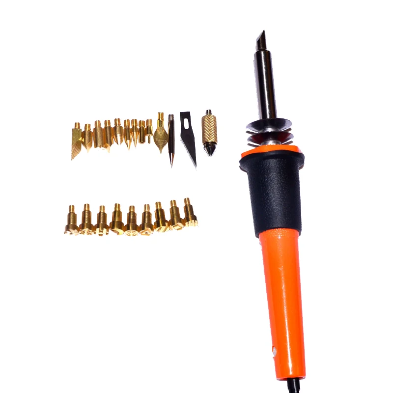 21pcs 110v 30w Orang Color Adjustable temperature Wood Burning Pen Set Pyrography Tool Woodburning Soldering Pen Kit
21pcs 110v 30w Orang Color Adjustable temperature Wood Burning Pen Set Pyrography Tool Woodburning Soldering Pen Kit