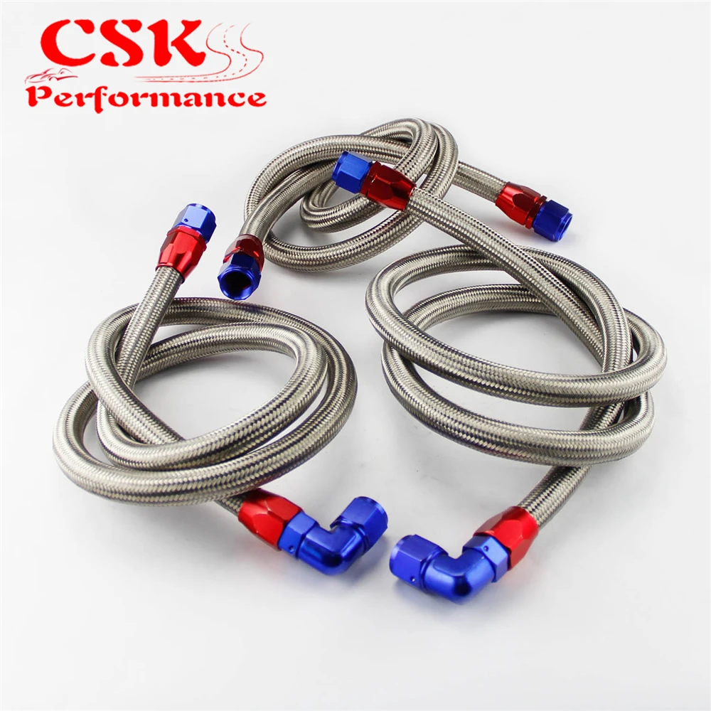 AN10 Stainless Steel/ Nylon Braided Oil/Fuel Line w/ Fittings 1.2m/1.4m/1.6m Black/Silver
AN10 Stainless Steel/ Nylon Braided Oil/Fuel Line w/ Fittings 1.2m/1.4m/1.6m Black/Silver