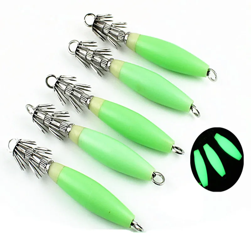 5pcs/17g 9.5cm/Luminous squid jigs wood shrimp squids hook Luminous road lure fake bait fake Angling Accessories
5pcs/17g 9.5cm/Luminous squid jigs wood shrimp squids hook Luminous road lure fake bait fake Angling Accessories
