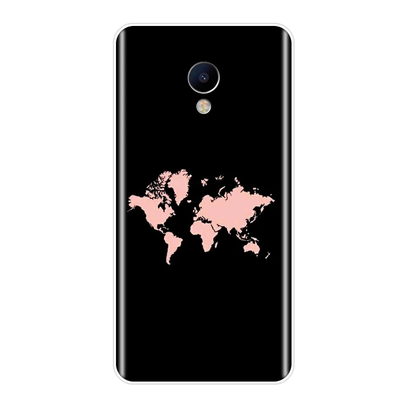 Мягкая искусственная кожа для Meizu M6 M6S M6T M5 M5C M5S M3 M3S M2 силиконовая карта мира крутая