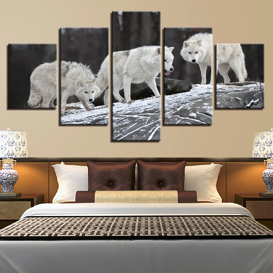 Canvas Home Decoration Wall Poster Art Modern Living Room 5 Panels Animal Wolf HD Print Painting Modular Pictures Unframed
Canvas Home Decoration Wall Poster Art Modern Living Room 5 Panels Animal Wolf HD Print Painting Modular Pictures Unframed