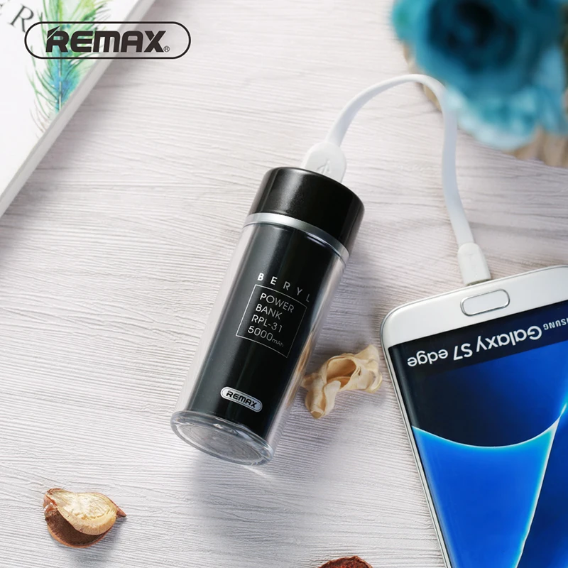 Remax специальный внешний аккумулятор 5000 мАч Портативная Usb зарядка Кристальный