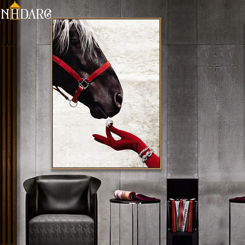 Modern Fashion Animal Horse Red Gloves Posters and Prints Canvas Painting Wall Art Wall Pictures for Living Room Home Decor
Modern Fashion Animal Horse Red Gloves Posters and Prints Canvas Painting Wall Art Wall Pictures for Living Room Home Decor