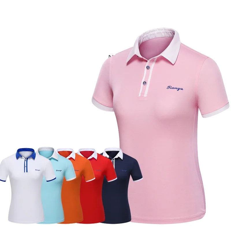 Summer Short Sleeve Training T Shirt Turn Down Collar Slim Cotton Shirts Woman Breathable Quick-Dry Golf Apparel D0699
Summer Short Sleeve Training T Shirt Turn Down Collar Slim Cotton Shirts Woman Breathable Quick-Dry Golf Apparel D0699