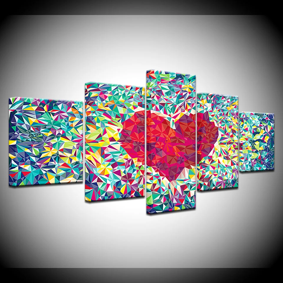 Canvas Painting love Abstract Pattern 5 Pieces Wall Art Painting Modular Wallpapers Poster Print for living room Home Decor
Canvas Painting love Abstract Pattern 5 Pieces Wall Art Painting Modular Wallpapers Poster Print for living room Home Decor