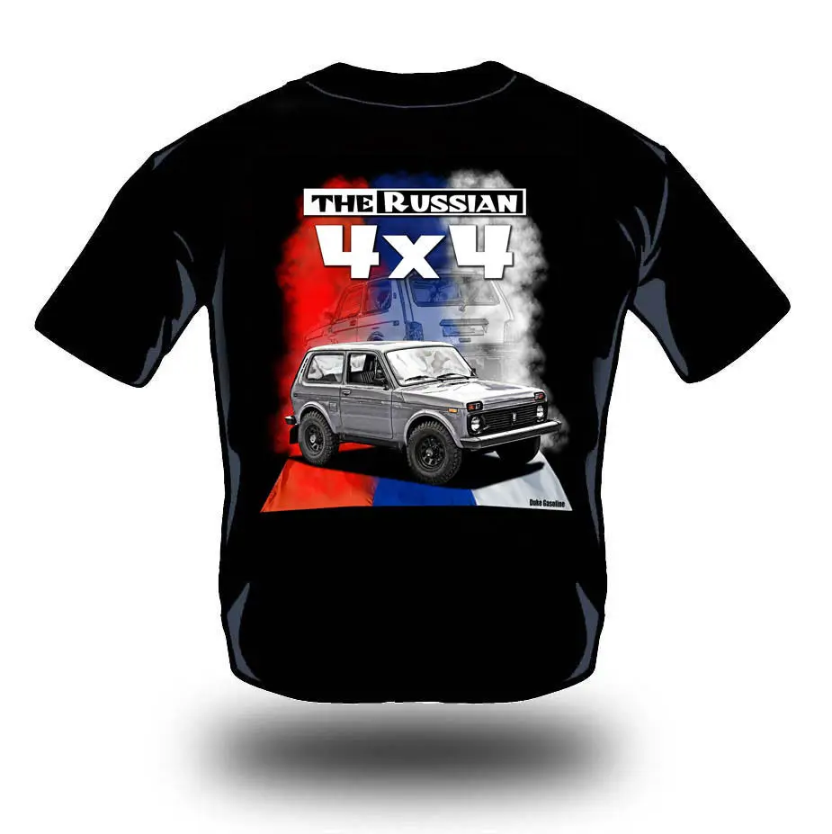 Новинка 2019 мужские футболки яркая футболка Лада нива 4X4 для внедорожника Allrad