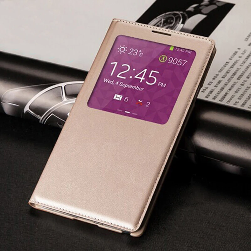 QTNED Smart View Auto Sleep Wake Up With Chip Leather Case Protective Flip Cover For Samsung Galaxy Note 3 Note3 N9000 N9005
QTNED Smart View Auto Sleep Wake Up With Chip Leather Case Protective Flip Cover For Samsung Galaxy Note 3 Note3 N9000 N9005