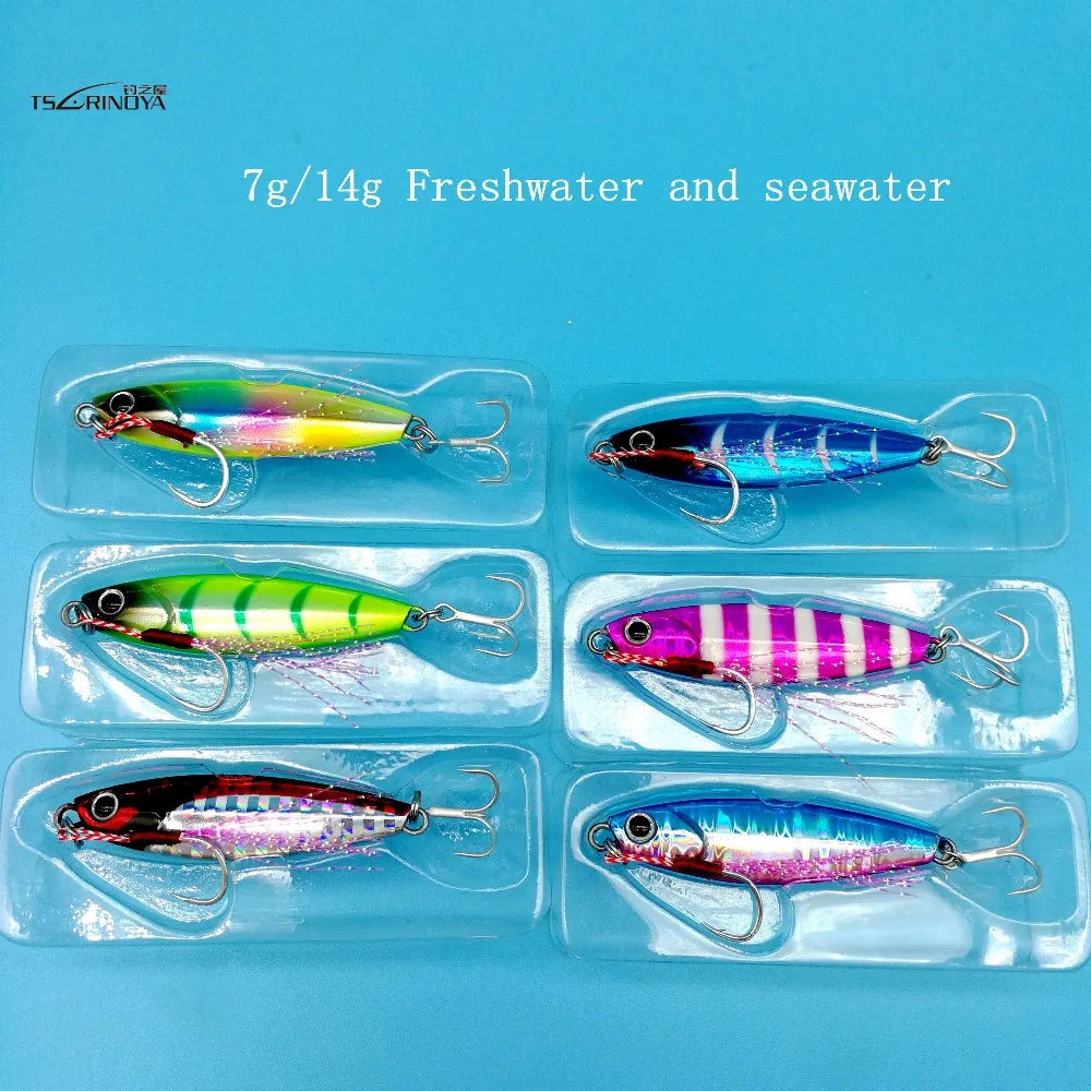 TSURINOYA 6PCS/LOT Shore Jig Fishing Lure 7g/14g/18g 42mm/54mm/61mm Long Casting Metal Artificial Lure Freshwater Saltwater Lure
TSURINOYA 6PCS/LOT Shore Jig Fishing Lure 7g/14g/18g 42mm/54mm/61mm Long Casting Metal Artificial Lure Freshwater Saltwater Lure