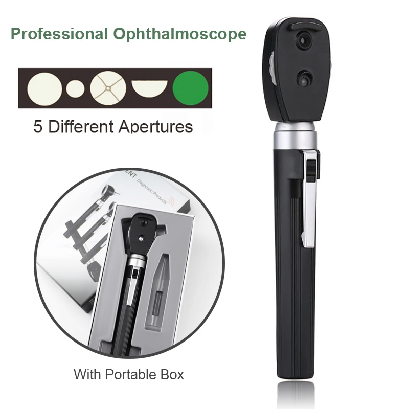 Medical Professional Oftalmoscopio 5 Different Apertures Eye LED Diagnostic Kit Ophthalmic Direct Portable Ophthalmoscope
Medical Professional Oftalmoscopio 5 Different Apertures Eye LED Diagnostic Kit Ophthalmic Direct Portable Ophthalmoscope