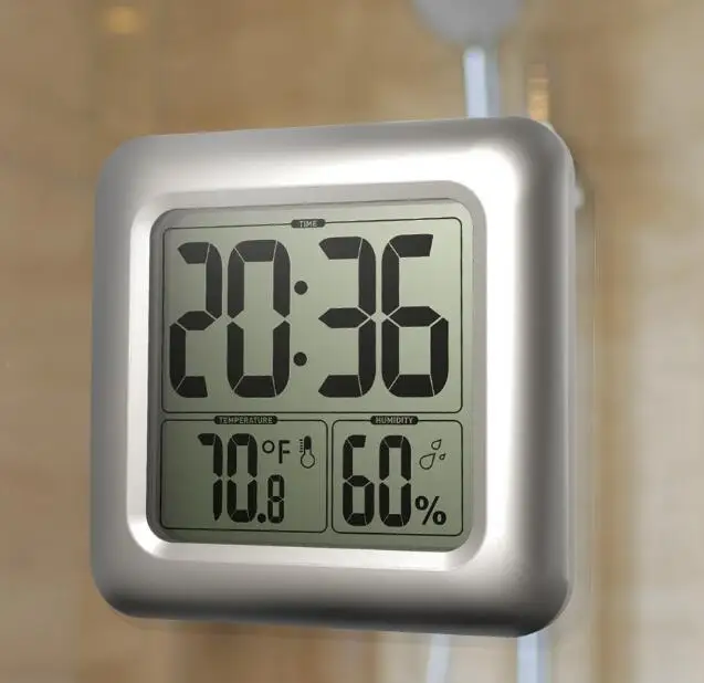 30pcs/lot by dhl/fedex Waterproof LCD Digital Bathroom Temperature Humidity Clock monitor Kitchen Sensor with Suction 40%off
30pcs/lot by dhl/fedex Waterproof LCD Digital Bathroom Temperature Humidity Clock monitor Kitchen Sensor with Suction 40%off