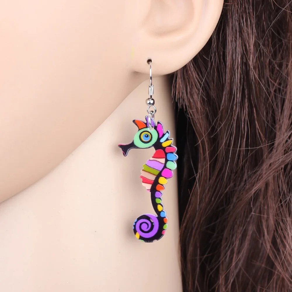 Bonsny Acrylic Drop Dangle Long Hippocampus Seahorse Earrings New Fashion Ocean Collection Animal Jewelry For Women Accessories
Bonsny Acrylic Drop Dangle Long Hippocampus Seahorse Earrings New Fashion Ocean Collection Animal Jewelry For Women Accessories