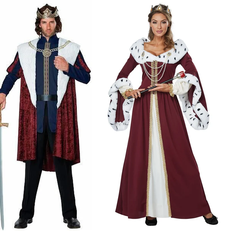 Halloween Wen Women Medieval European Emperor King Queen Fancy Dress Cosplay Costume
Halloween Wen Women Medieval European Emperor King Queen Fancy Dress Cosplay Costume