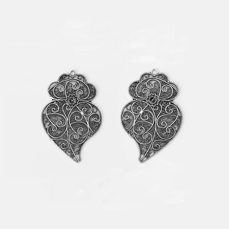 12PCS Tibetan Silver Large Hollow Filigree Flower Viana Heart Charms Pendants for DIY Necklace Jewelry Making Findings
12PCS Tibetan Silver Large Hollow Filigree Flower Viana Heart Charms Pendants for DIY Necklace Jewelry Making Findings